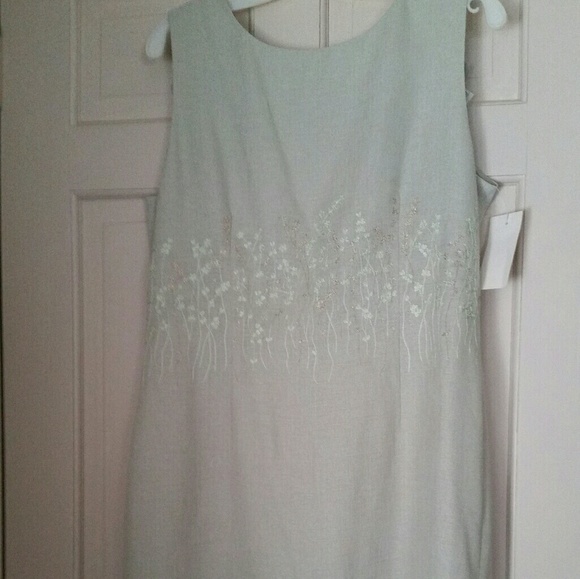 Kasper Dresses Kasper Mint Green Embroidered Dress Nwt Sz 4p Poshmark